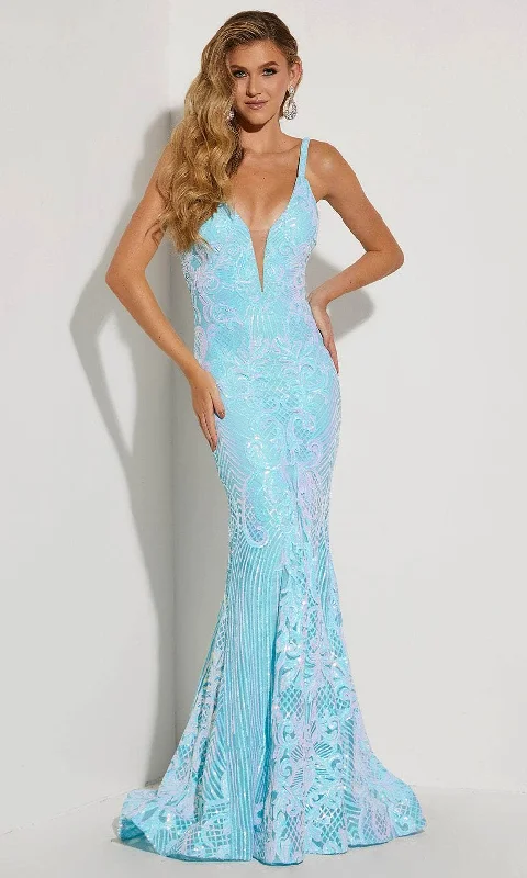 prom dresses with sequin detailingJasz Couture 7432 - Embroidered Sleeveless Prom Dress