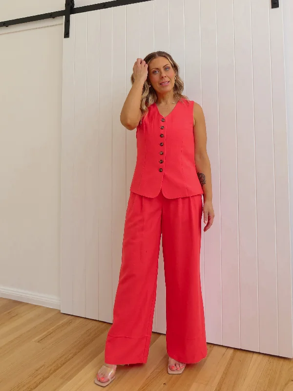 women's chiffon pantsCarter Pants - Red