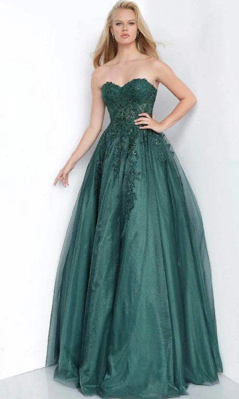 sparkly prom dressesJovani 00915 - Strapless Embroidered Prom Dress