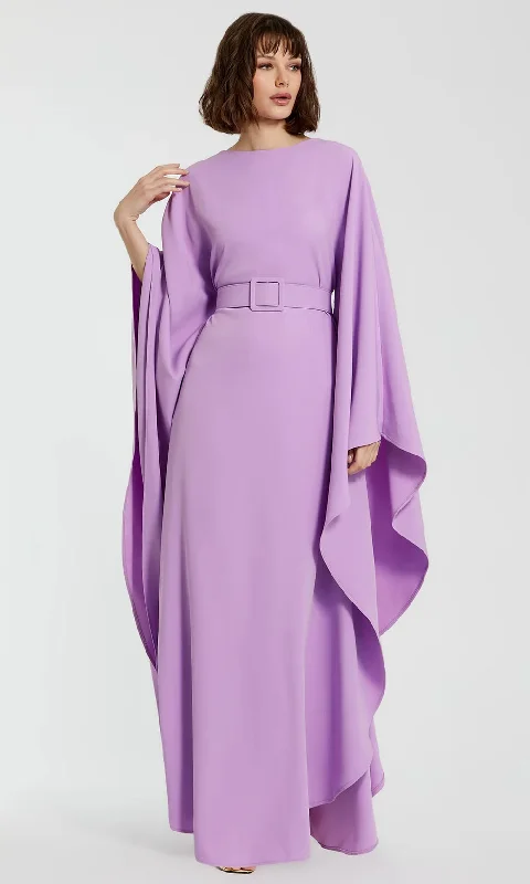 affordable maxi dressesMac Duggal 20960 - Long Sleeve Bateau Long Dress