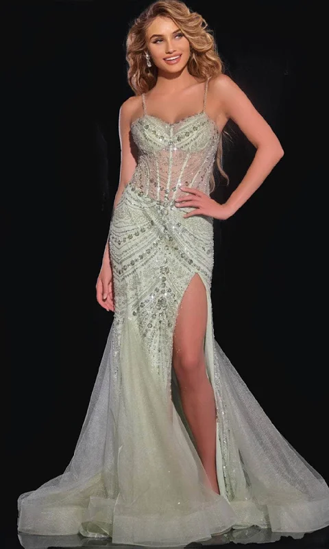 sparkly prom dressesJovani 43189 - Beaded Mermaid Prom Gown