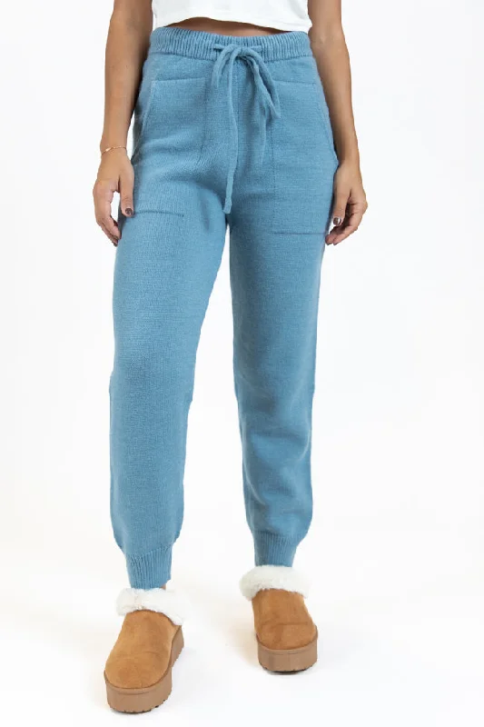 women's plus-size pantsReal Karma Blue Jogger Style Lounge Pants