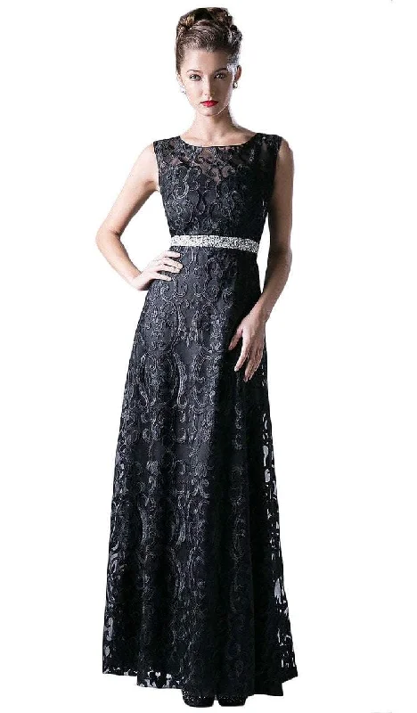 Sleeveless Dress With Polka DotsCinderella Divine Sleeveless A-line Lace Dress with Sparkling Beaded Waist - 1 pc Black In Size XL Available