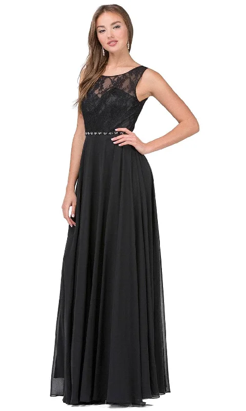 maxi dresses with appliquésDancing Queen 2240 - Lace Overlay Long Dress