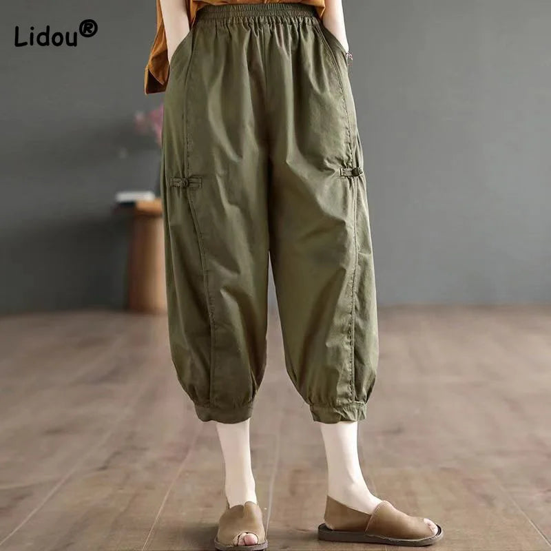 women's lace-up pantsWomen's Harem Pencil Fashion Designer Office Pants