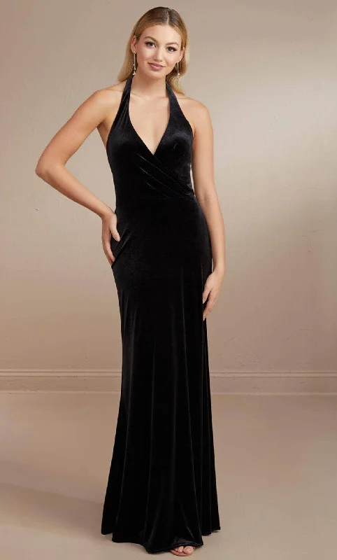 Sleeveless Dress FittedChristina Wu Celebration 22174 - Halter Sleeveless Dress