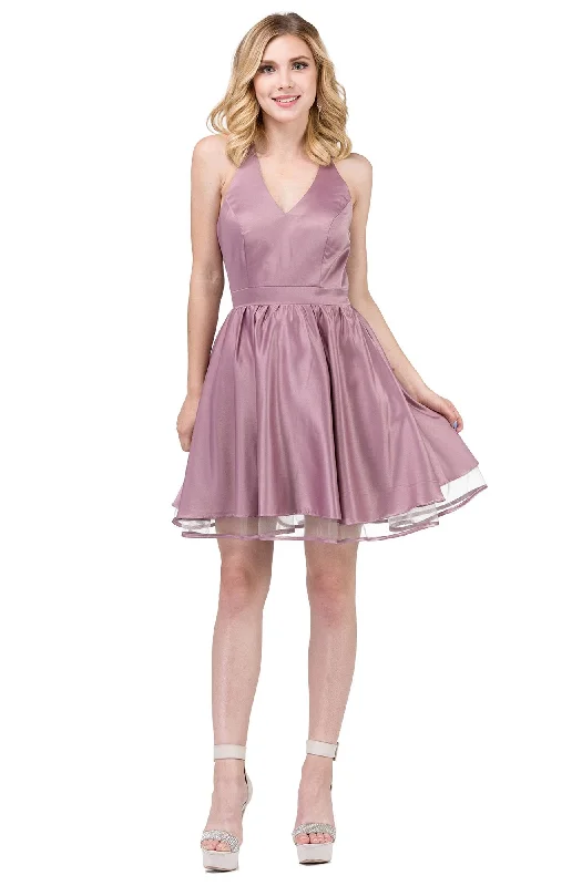 Sleeveless Dress For SummerDancing Queen - 9836 Sleeveless Sheer-Trimmed A-Line Dress