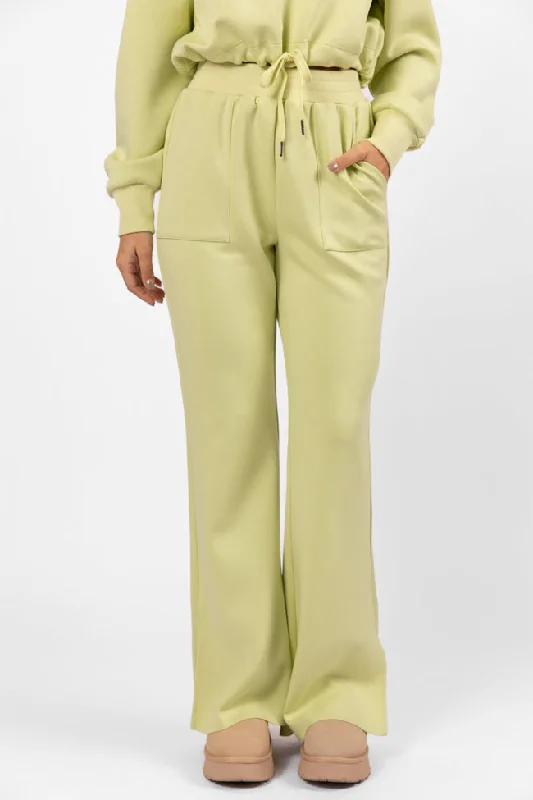 women's stretch pantsOnly One Lime Wide Leg Pull On Pants