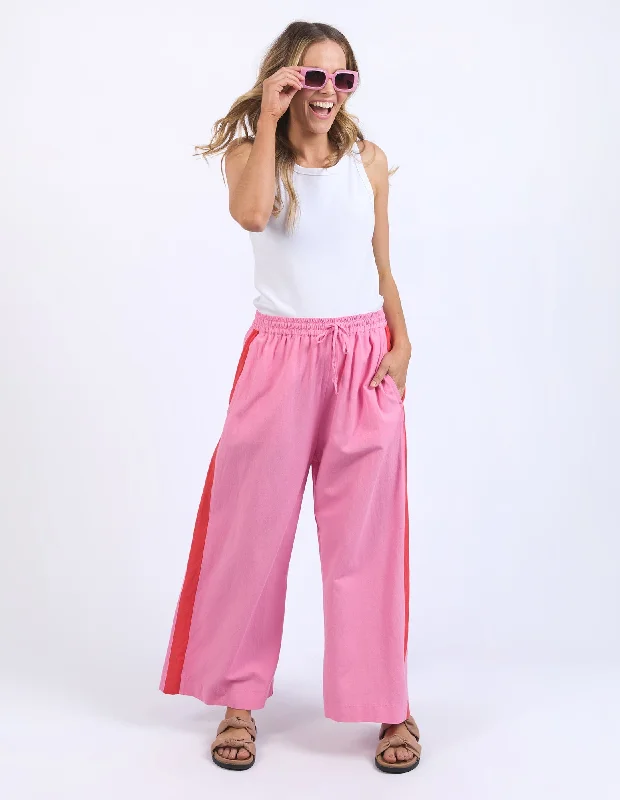 women's zipper pantsElm Frances Stripe Pant Strawberry Pink/Bittersweet Red Stripe