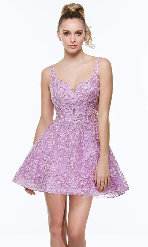 Sleeveless Dress With High SlitAlyce Paris - 3950 Sleeveless Beaded A-Line Cocktail Dress