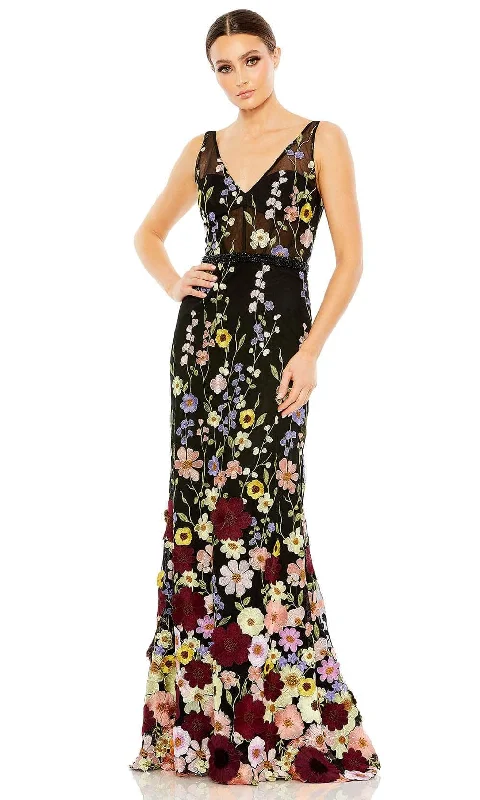 maxi dresses with rufflesMac Duggal 68200 - Floral Long Dress