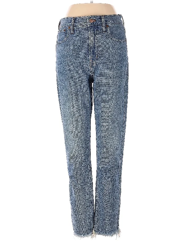 women's denim jeans with patchesHigh-Rise Straight-leg Jeans in Light Wash