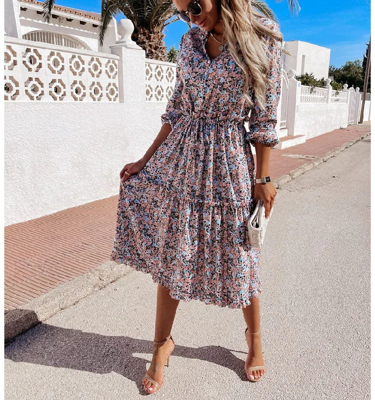 Funky Long Sleeves DressJulia Fashion - Spring Summer New Long Sleeve Women Dress