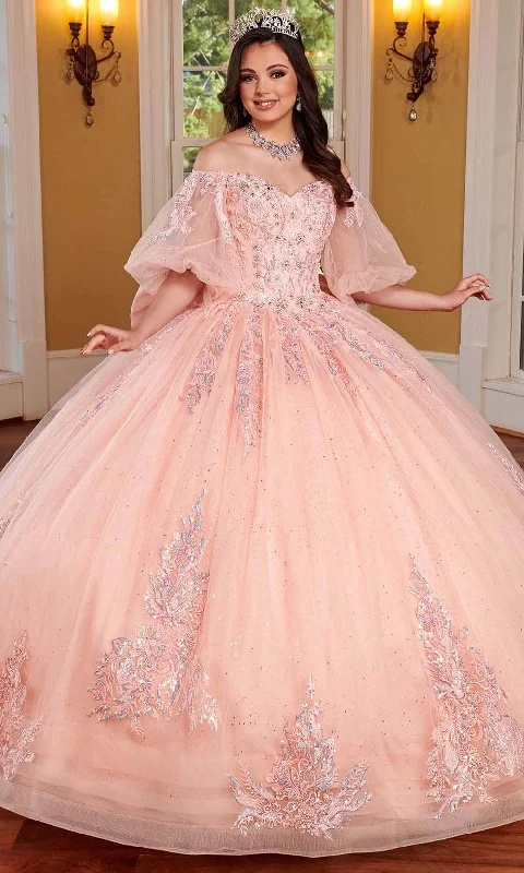 Formal Dress for Ballet PerformancesRachel Allan RQ1110 - Puff Off Shoulder Quinceanera Ballgown