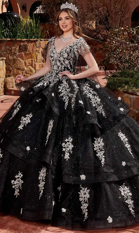 Formal Dress for Large WeddingsRachel Allan RQ2173 - Floral Lace Tiered Ballgown