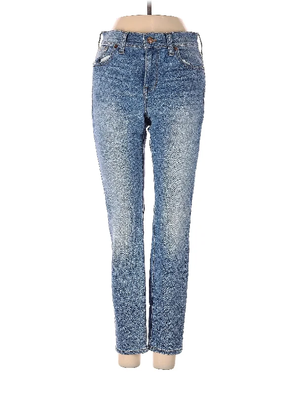 women's denim jeans with animal printsMid-Rise Straight-leg Jeans in Medium Wash