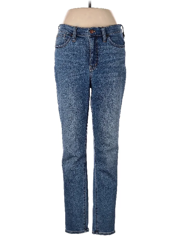 women's denim jeans with belt loopsHigh-Rise Straight-leg Jeans in Medium Wash