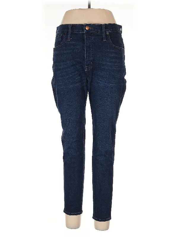 women's denim jeans with embroideryMid-Rise Skinny Jeans in Dark Wash