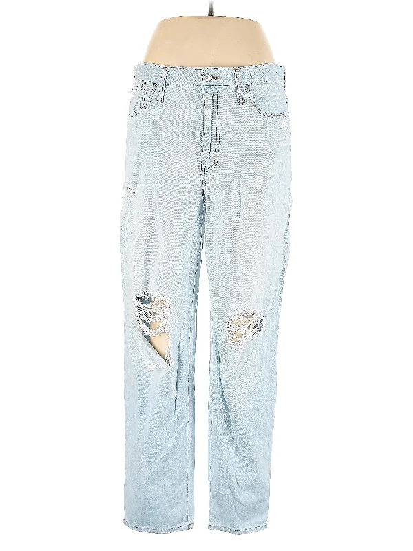 women's denim jeans with zippersHigh-Rise Boyjeans Jeans in Light Wash