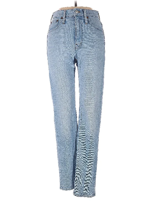 women's dark denim jeansHigh-Rise Straight-leg Jeans in Light Wash