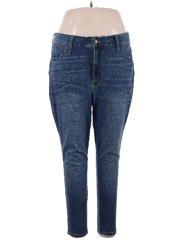 women's grey denim jeansHigh-Rise Skinny Jeans