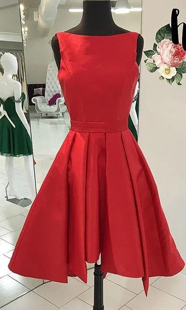 lightweight party dressesKnee length Red Homecoming Dress