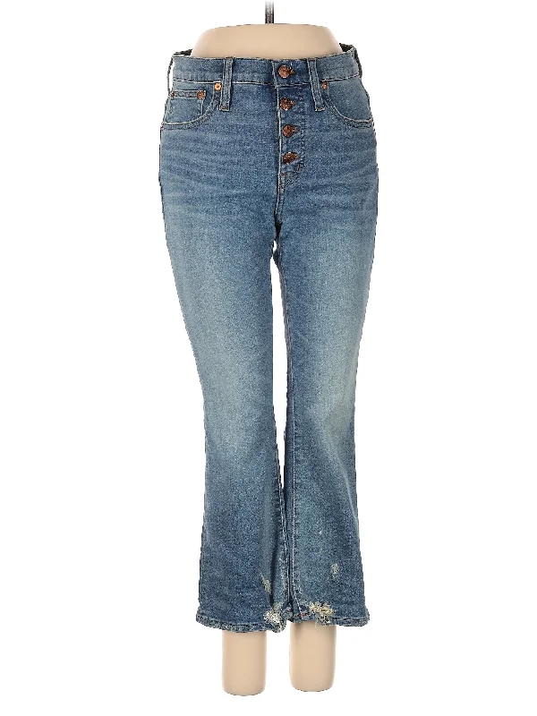 women's denim jeans for summerMid-Rise Bootleg Jeans in Medium Wash