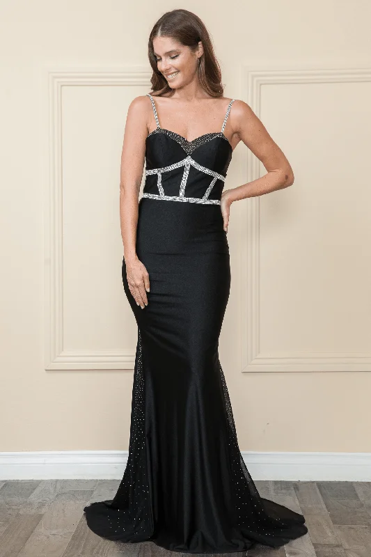 Formal Dress for Emmy AwardsPoly USA 9124 - Trumpet Shape Sleeveless Gown