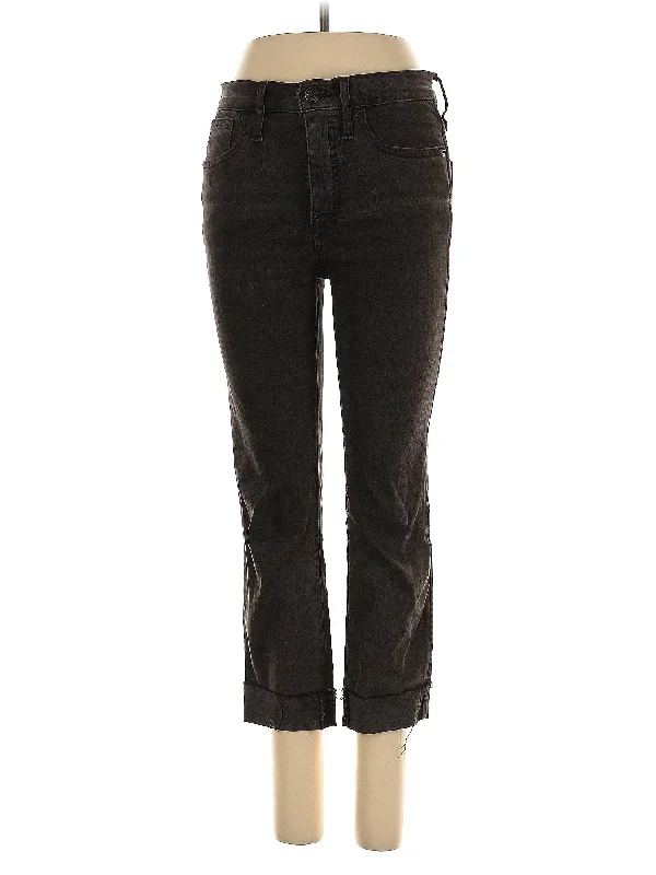 women's distressed denim jeansMid-Rise Bootleg Jeans