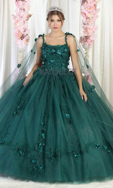 Formal Dress for Cocktail PartiesMay Queen LK185 - Floral Appliqued Sleeveless Ballgown