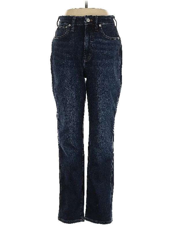 women's denim jeans for a stylish outfitHigh-Rise Straight-leg Jeans in Dark Wash