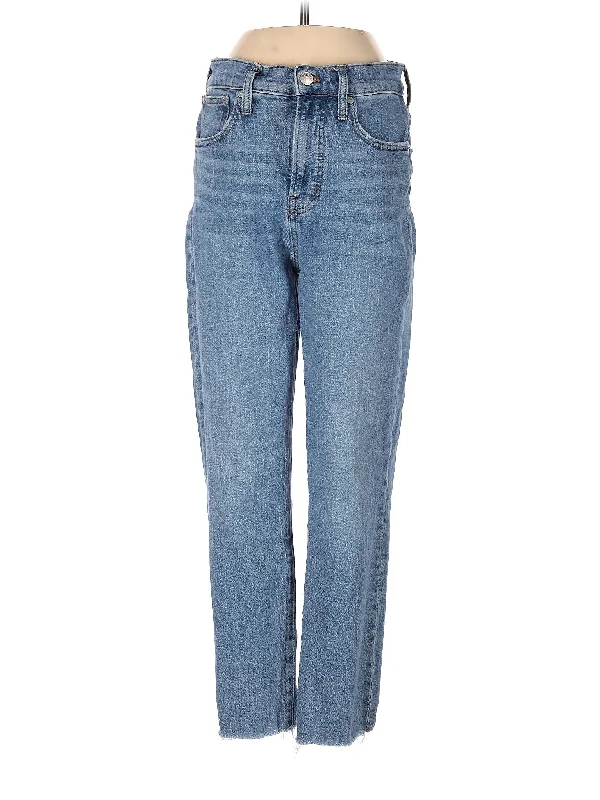 women's denim jeans for a timeless classic lookHigh-Rise Straight-leg Jeans in Medium Wash