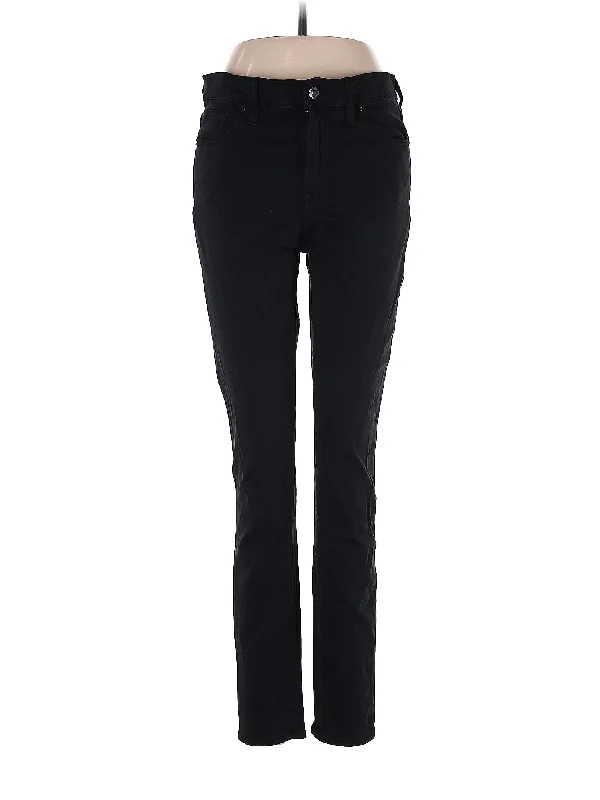 women's denim jeans with distressed thighsMid-Rise Skinny Jeans