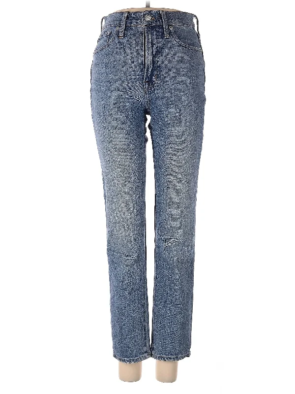 women's denim jeans with embroideryHigh-Rise Straight-leg Jeans in Light Wash