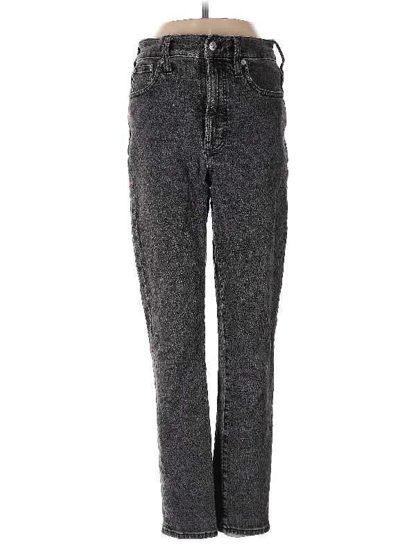 women's denim jeans for a night at the clubHigh-Rise Straight-leg Jeans in Dark Wash