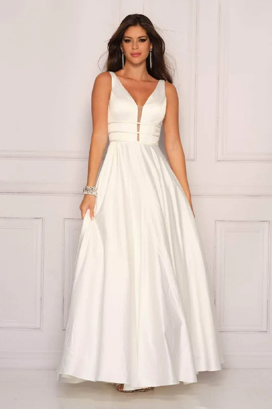 Formal Dress for Humanitarian AwardsDave & Johnny 10971 - Sleeveless A-Line Bridal Gown