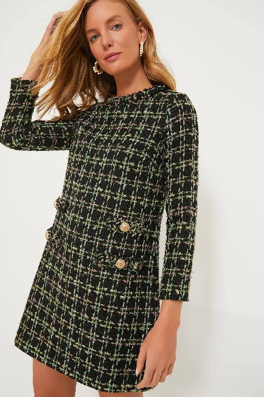 Flowing Long Sleeves Ruffle DressHolly Tinsel Tweed Long Sleeve Jackie Dress