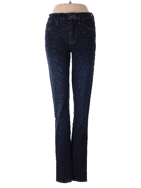 women's dark denim jeansLow-Rise Bootleg Jeans in Dark Wash