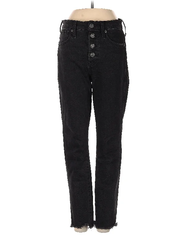 women's denim jeans for a day at the beachHigh-Rise Straight-leg Jeans in Dark Wash