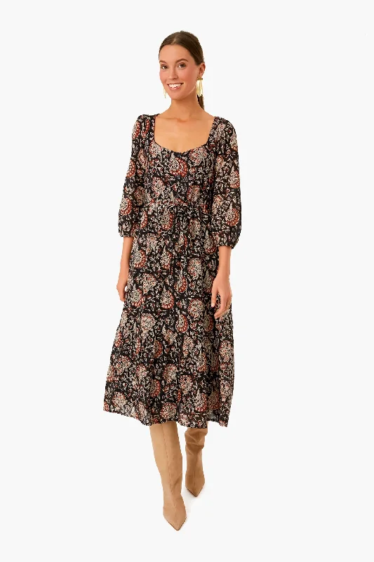 Full Coverage Long Sleeves DressThalia Print Organic Lucy Long Sleeve Dress