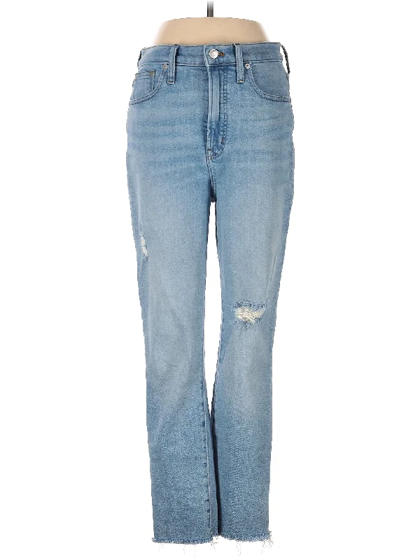 women's boyfriend denim jeansMid-Rise Bootleg Jeans in Light Wash