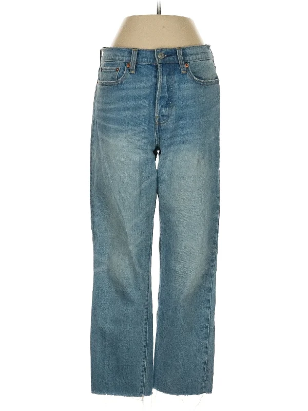 women's denim jeans for a relaxed lookHigh-Rise Straight-leg Jeans in Light Wash