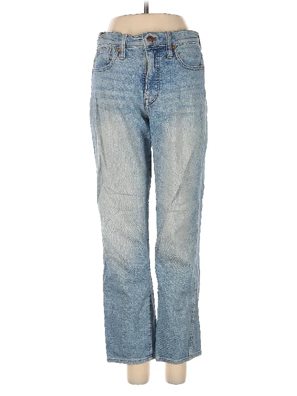 women's denim jeans for a trendy vibeMid-Rise Straight-leg Jeans in Light Wash