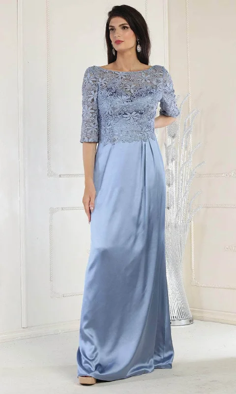 Formal Dress for Glamorous ThemesMay Queen MQ1969 - Floral Lace Column Long Gown