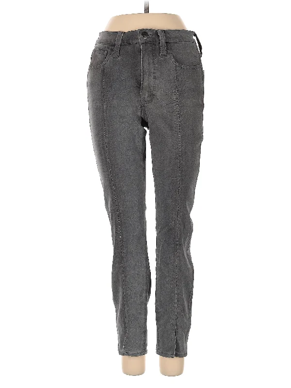 women's denim jeans with contrasting stitchingMid-Rise Skinny Jeans