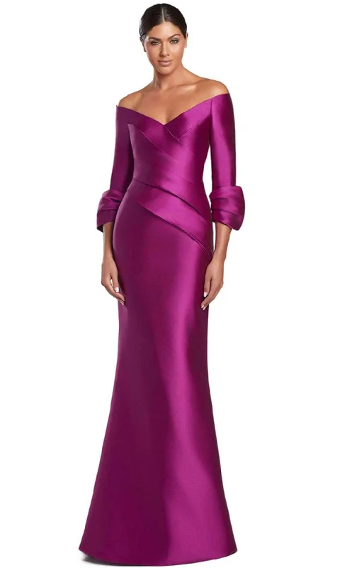 Formal Dress for Talent ShowsAlexander by Daymor 2060F24 - Off Shoulder V-Neck Formal Gown