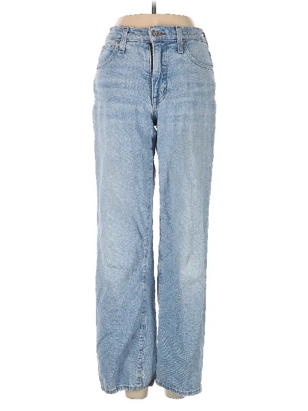 women's short denim jeansMid-Rise Wide-leg Jeans in Light Wash