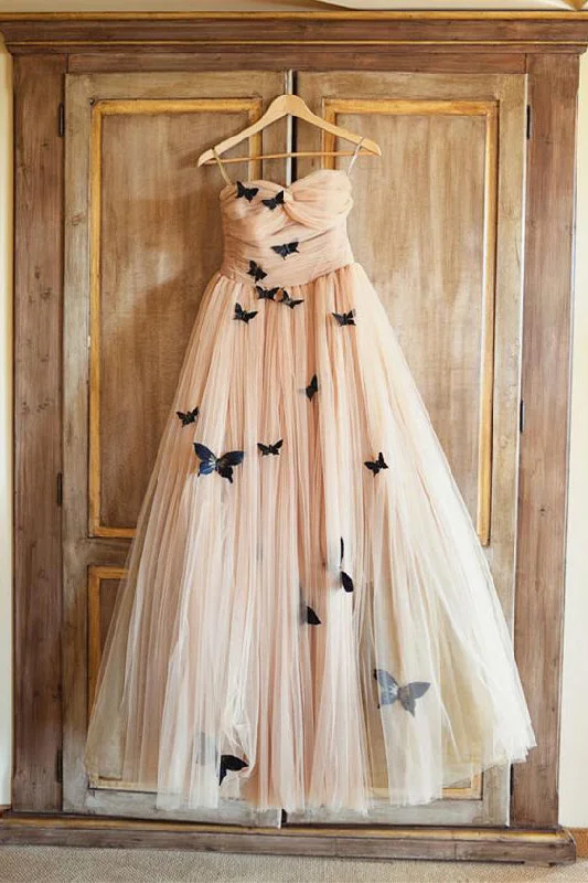 mother-of-the-bride wedding dressesBeautiful Long Butterfly Sweetheart Ruffles Wedding Dress Bridal Gown OK921