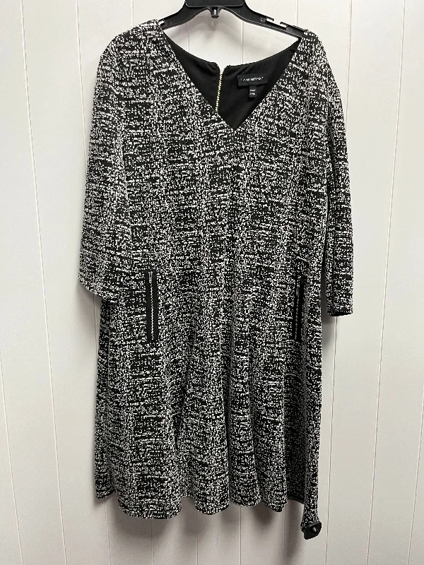 women's affordable dressesBlack & White Dress Work Lane Bryant, Size 2x