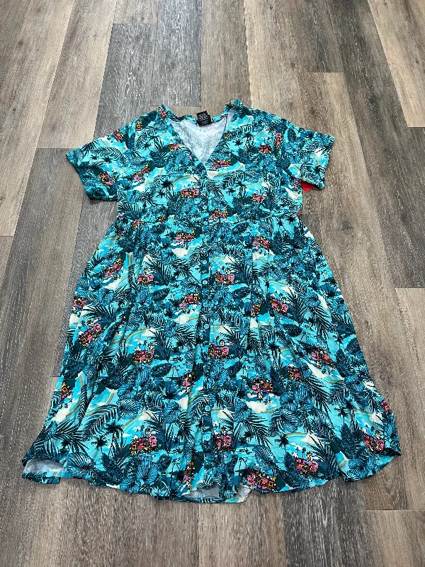 women's high-low dressesBlue Dress Casual Short Torrid, Size 3x